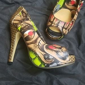 Iron Fist | Tiki Peep-Toe Platform Heel